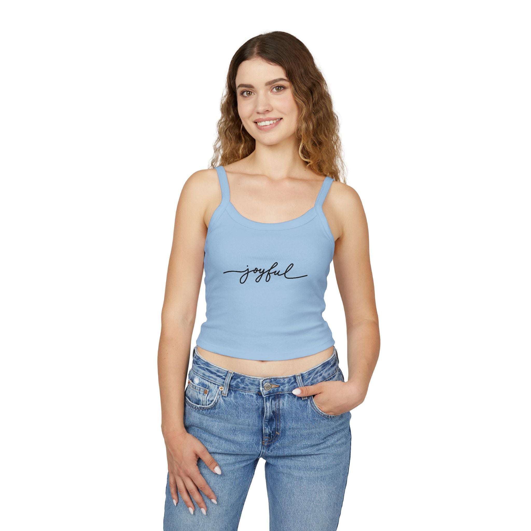 Spaghetti Tank Top — Sunset Campfire Scene