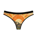 Sunset Mountain Thong — Retro Sunrise Print Women's Thong