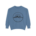 Mountain Sunrise Sweatshirt — Minimal Outdoor Graphic Pullover