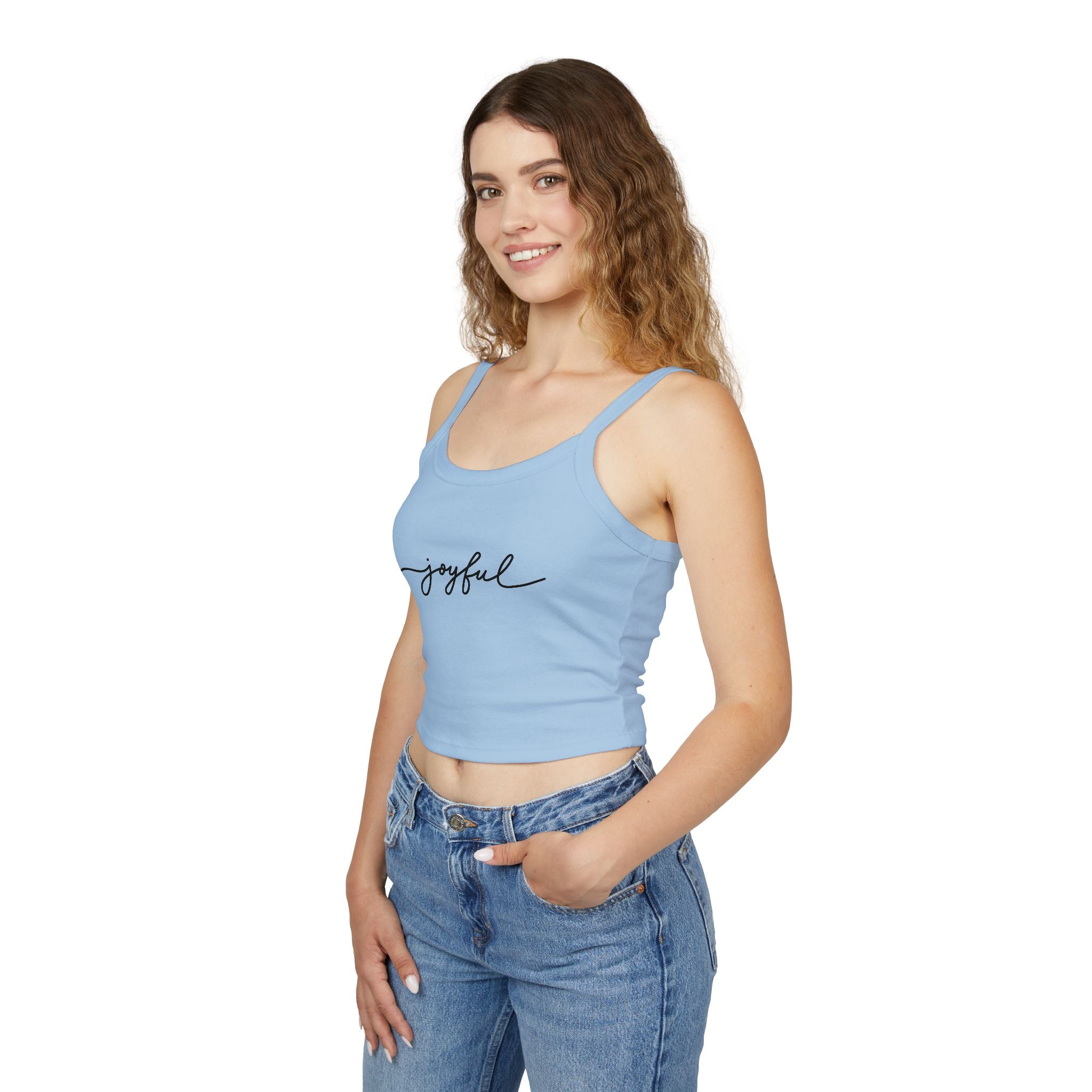 Spaghetti Tank Top — Sunset Campfire Scene