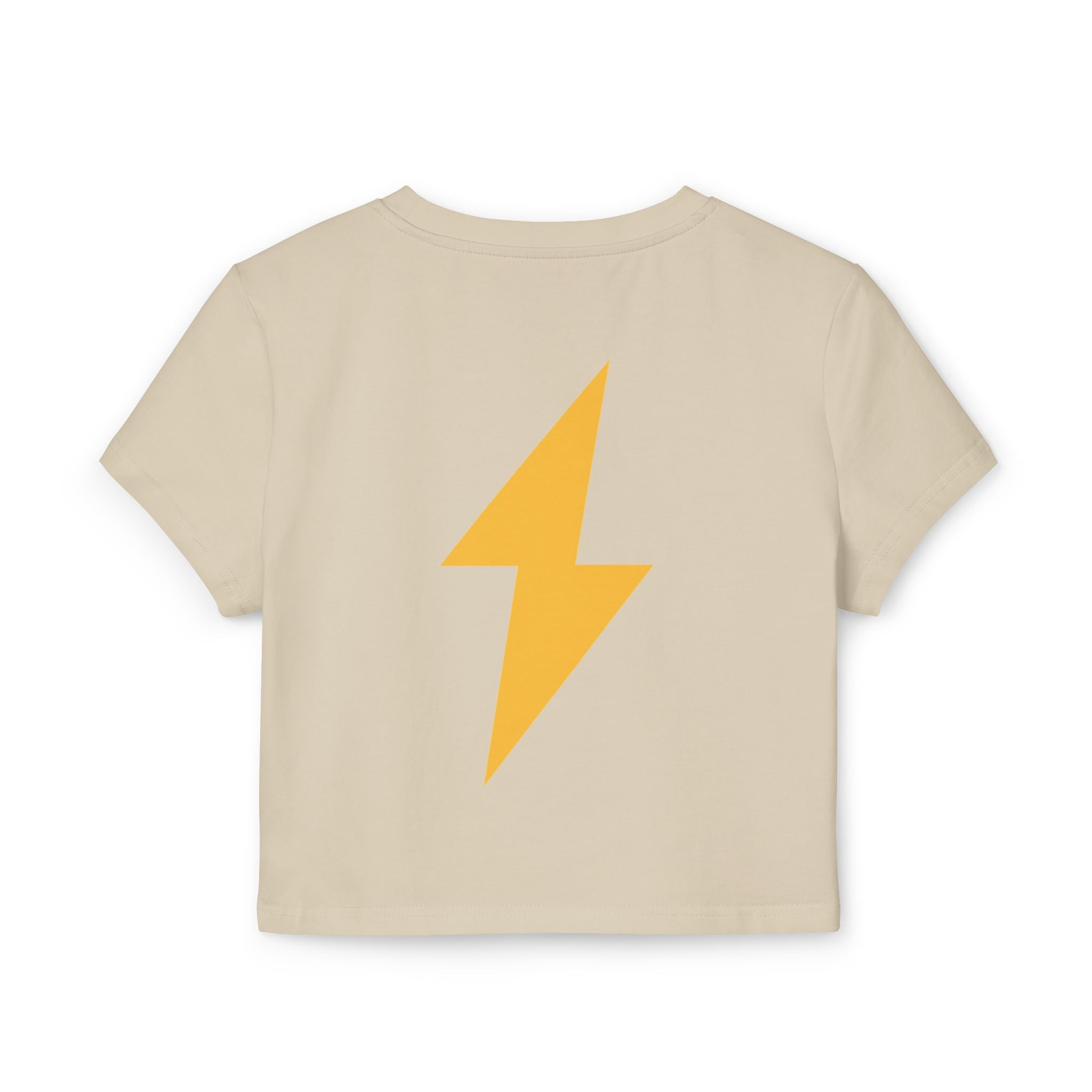 Wild Hearts Go Crop Tee — Retro Tropical Star Graphic Women's Baby Tee