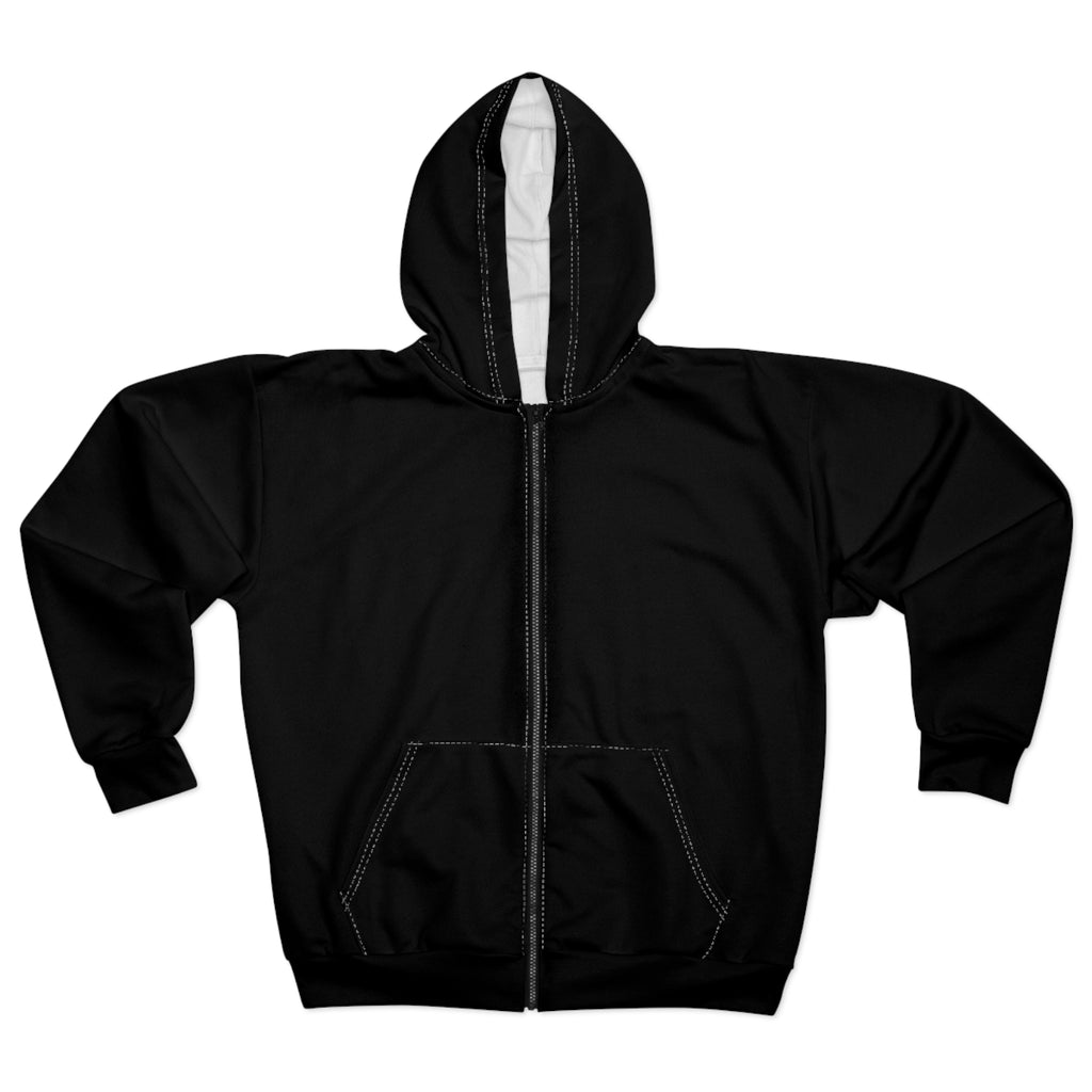 Wild Hearts Go Zip Hoodie — Vintage Beach Star Surf Graphic