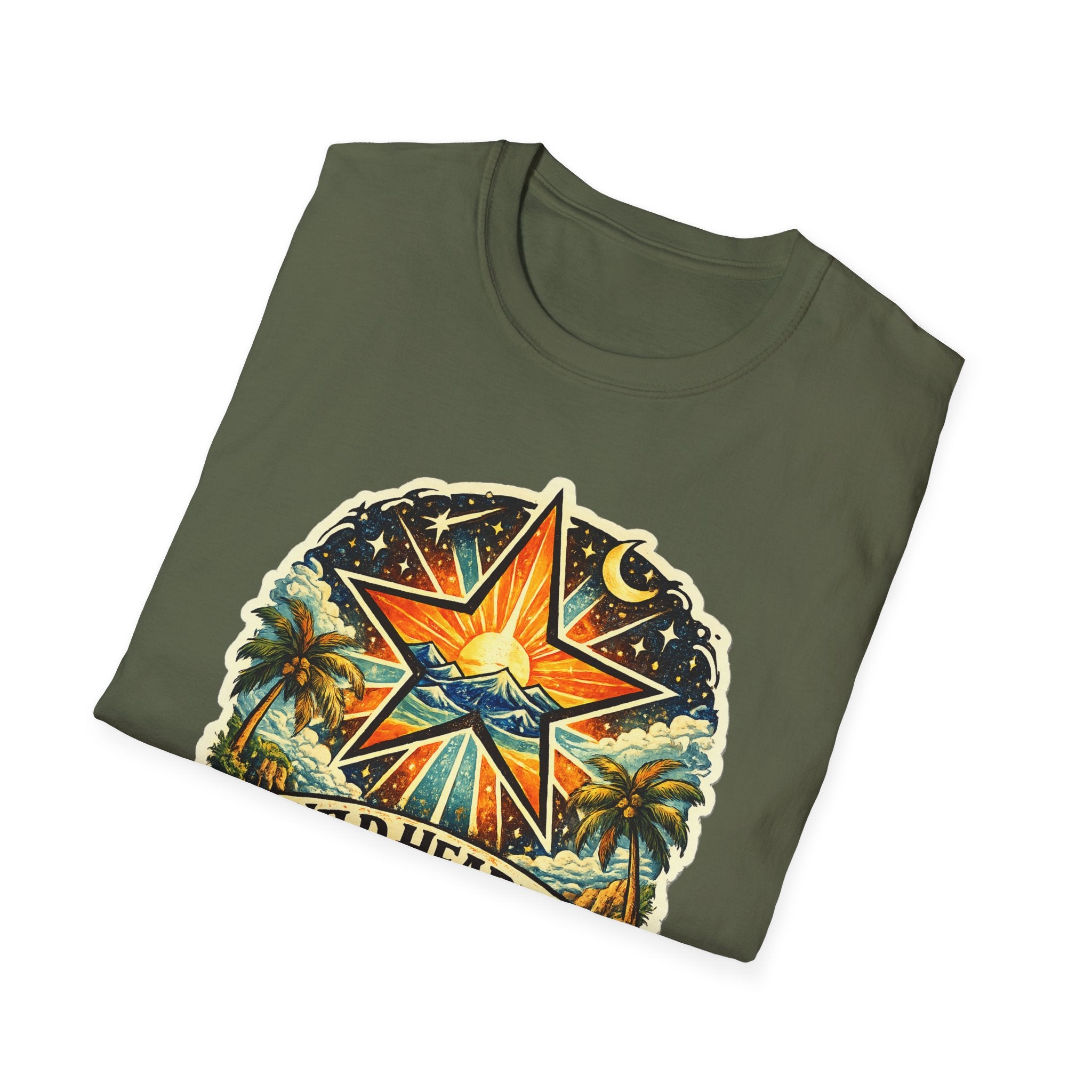 Wild Hearts Go T-Shirt — Vintage Surf Star Sunset Graphic Tee