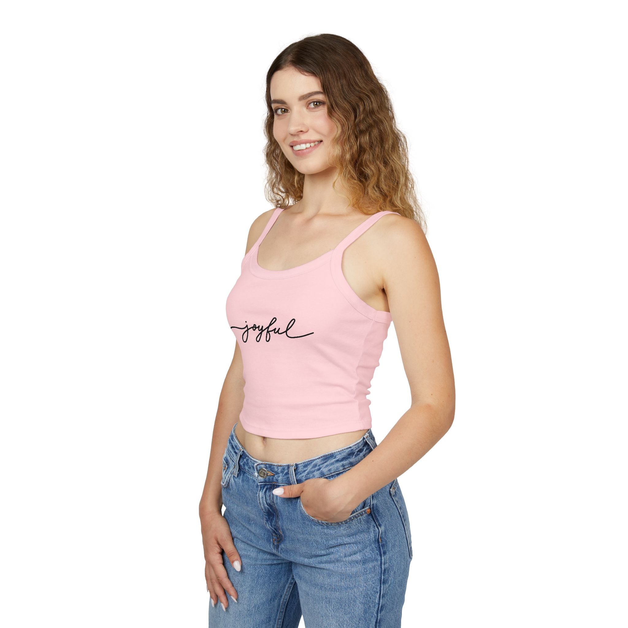 Spaghetti Tank Top — Sunset Campfire Scene