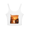 Spaghetti Tank Top — Sunset Campfire Scene