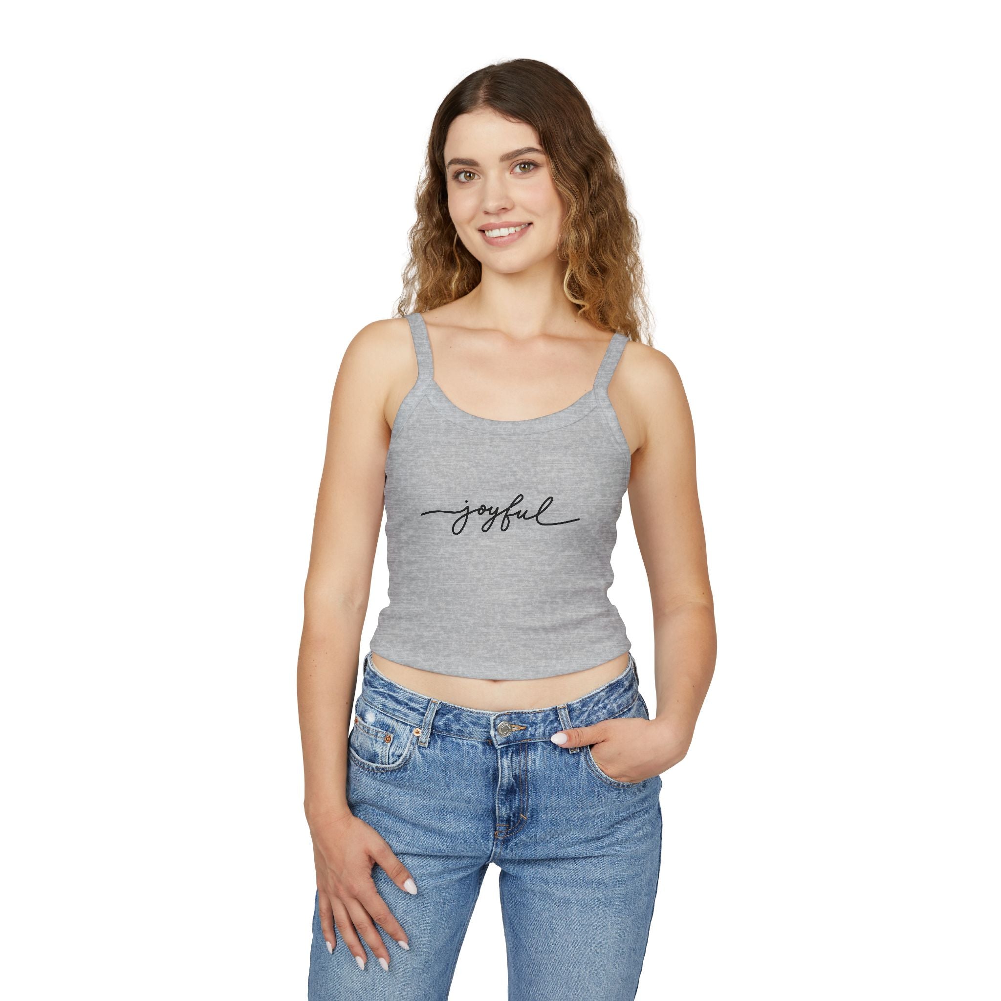 Spaghetti Tank Top — Sunset Campfire Scene