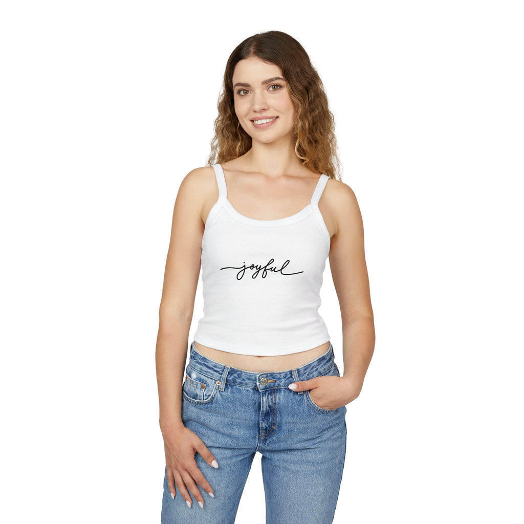 Spaghetti Tank Top — Sunset Campfire Scene