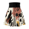 Leopard Print Skater Skirt — Retro Brown & Black Animal Pattern